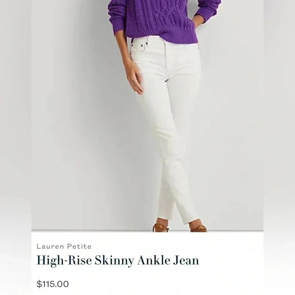 Lauren Ralph Lauren High-Rise Skinny Ankle Jean- Sz 8 - Picture 10 of 10
